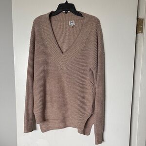 John + Jenn Women's V-Neck Sweater - Dusty Rose
